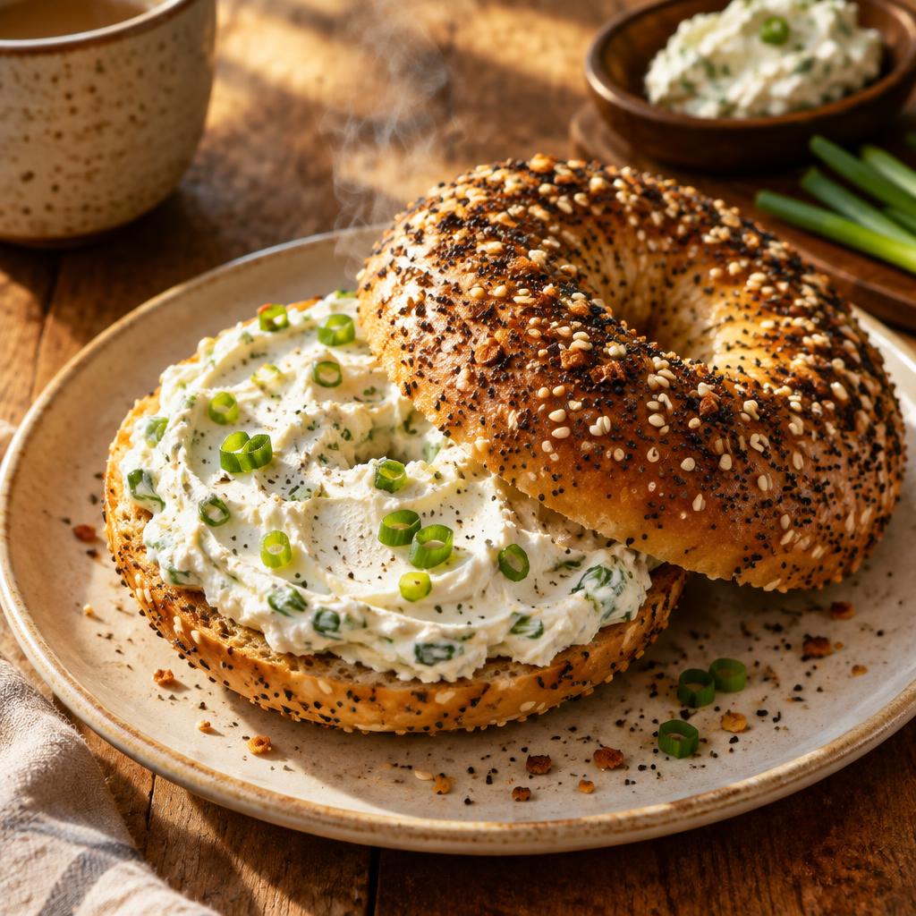 Bagel with cream cheese